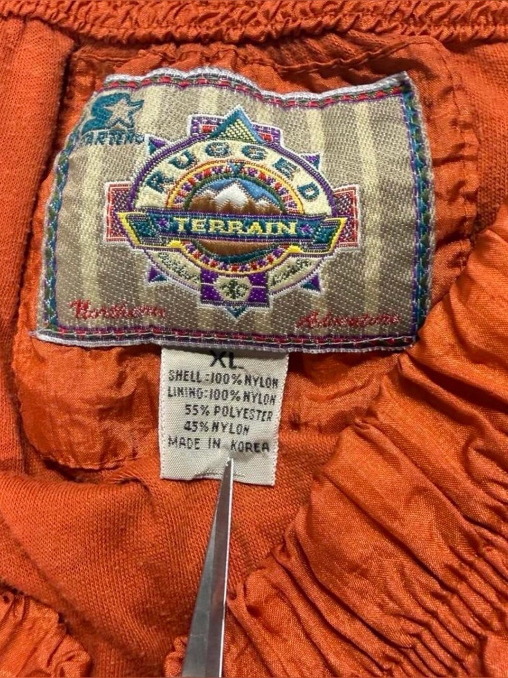 Vintage 90’s Starter Parachute Track Pants Men’s XL Streetwear Activewear Orange - Picture 2 of 7